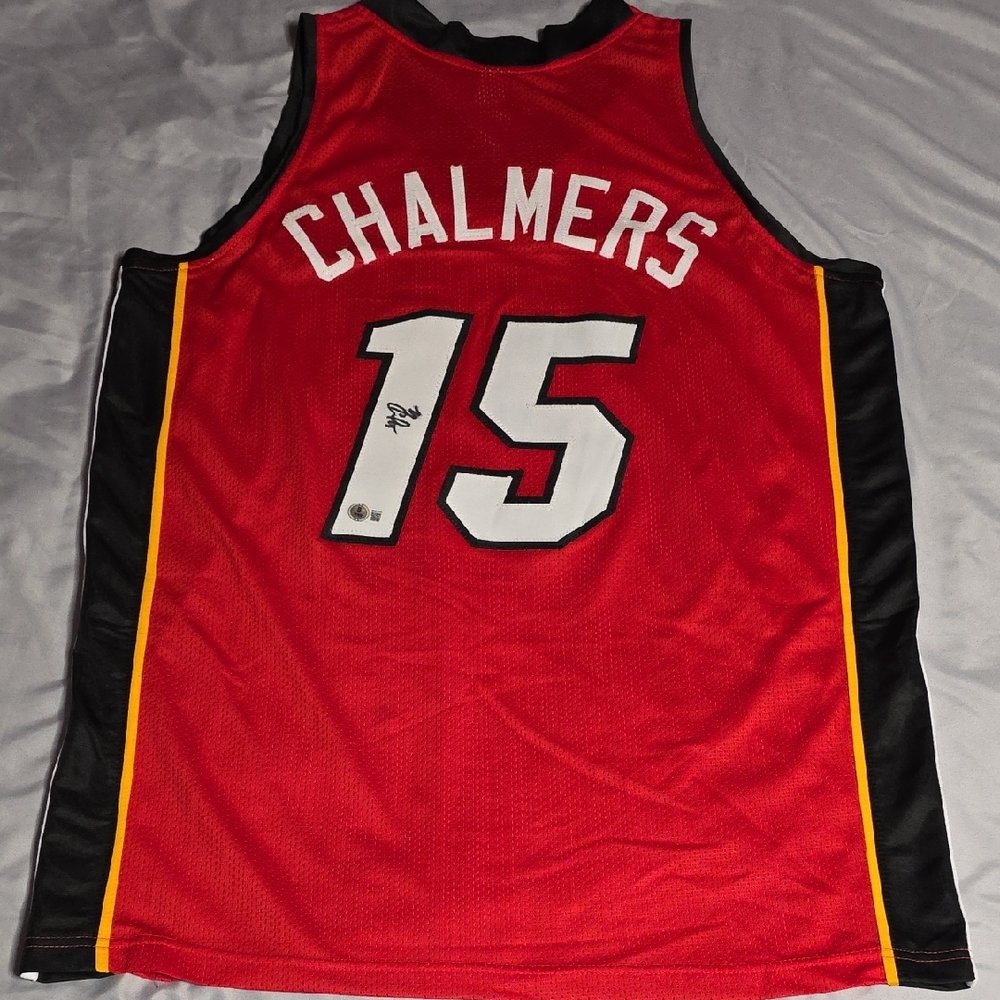 Mario Chalmers Autographed Miami Heat Basketball Jersey